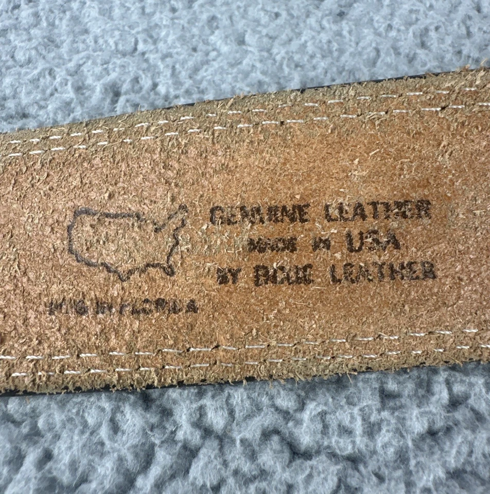 Cinturón De Colección Dixie Cuero Western Eagle Hebilla Peltre Hombres 38 Gris Tooled Hecho en EE. UU. Foto 4 de 4