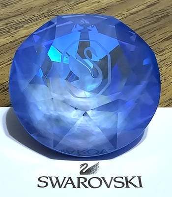   Swarovski Crystal Exclusive 2025, Large, Ocean Blue, Chaton Gem Figurine NIB