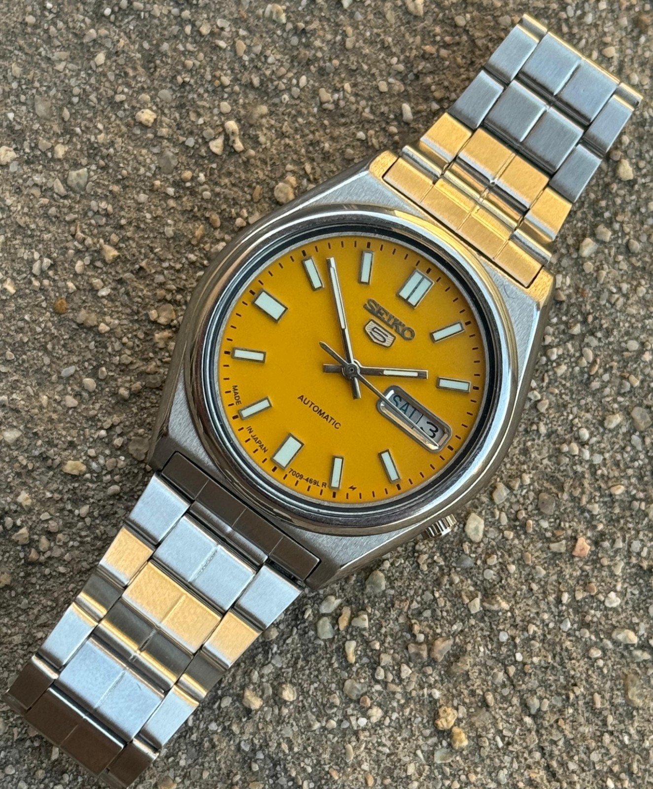 Mens Automatic Dial 5 For Mustard Wrist Japan Watch Yellow Vintage Seiko - VintageWatches.PK Mens Automatic Dial 5 For Mustard Wrist Japan Watch Yellow Vintage Seiko - vintagewatches.pk