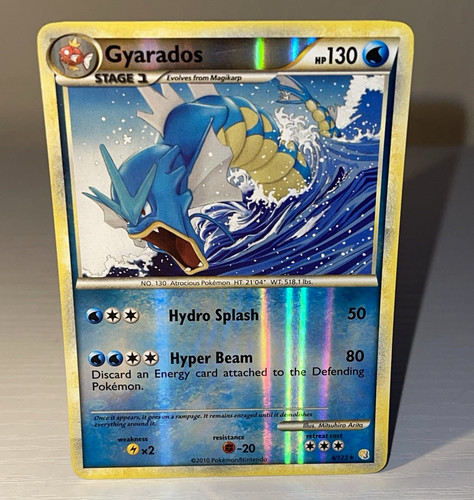 Pokémon TCG Gyarados 4/123 HeartGold SoulSilver Holo Rare LP