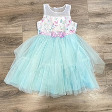 Jona Michelle Dress Girls Size 5T Blue Spring Dress with Butterflies Wedding