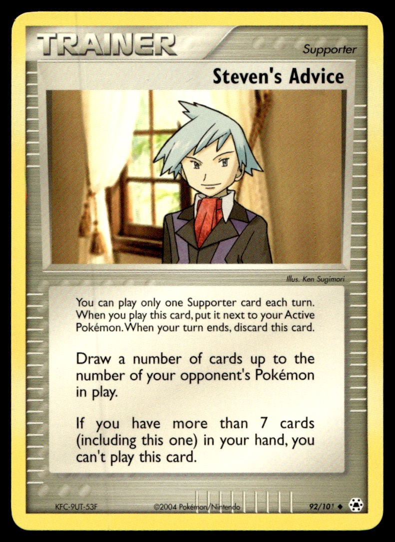 EX-NM Hidden Legends Steven's Advice Uncommon 92/101 2004 Pokemon TCG