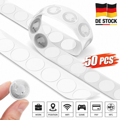 50 Stück NFC Tag Sticker NTAG215 NFC Tags Transparent Amiibo TagMo RFID 504Byte