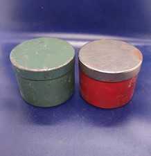 Gilbert Erector 1930's Metal Parts Can Red Painted and Turquoise Painted