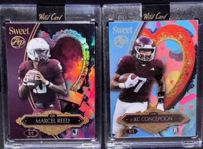 Marcel Reed KC Concepcion 1/1 Texas A&M Football Lot Of 2 Artist Proof 1 Of 1