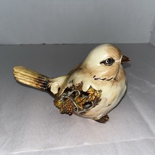 Vintage Hand Painted Bird Figurine W/cutout L...