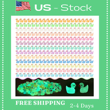 260PCS Mini Tiny Resin Ducks Little Miniature Plastic Small Ducks Bulk Glow