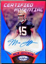Malik Jefferson 2018 Certified Potential Signature Auto Mirror Blue /50 #24 