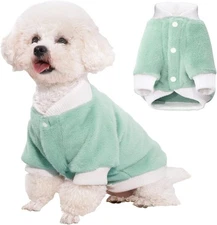 Demigreat Pet Dog Clothes - Winter Warm Plush Small Large (Pack of 1), Green 
