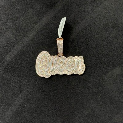 Rose Gold Coated Queen Charm .925 Silver Moissanite 5.2 CTW VVS D