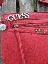 GUESS Red Small Crossbody Bag Pebbled Finish ...