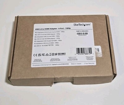 StarTech.com USB 3.0 to 4x HDMI Adapter USB32HD4 NEW (READ)