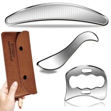 3 in 1 304Stainless Steel Muscle Scraper Tools Set,Scraping Massage Tools for...