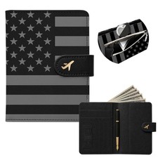 RFID Blocking Passport Holder with AirTag Slot, Travel Wallet