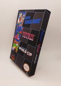 NES - Super Mario Bros. Tetris World Cup - Box Cover ONLY