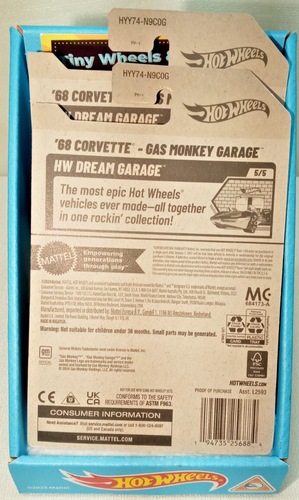 Hot Wheels 68 Corvette 2 für 1 Gas Monkey Garage HYY74 HW Dream Garage grün 5/5 - Bild 7 von 7