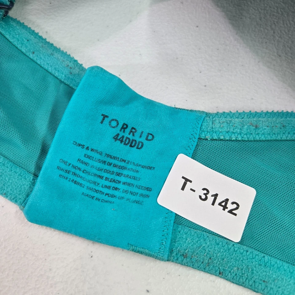 Torrid Women Bra 44DDD Blue Smooth Push Up Plunge Underwire Adjustable READ - Изображение 2 из 4