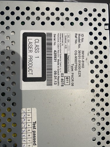 2012 SUZUKI SPLASH GLS STEREO CD PLAYER 39101-51K0 GENUINE OEM (NO CODE) - Picture 2 of 3