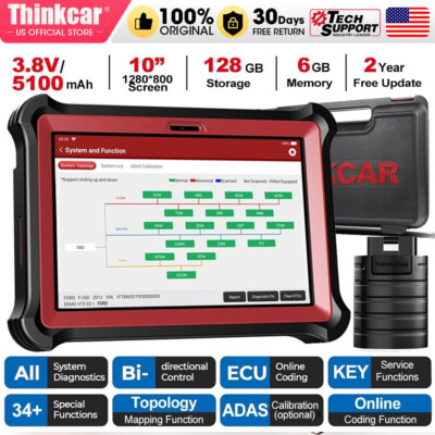 THINKTOOL PAD 10 Bi-directional Scan Tool Injector IMMO Key Coding OBD2 Scanner