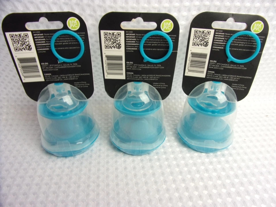 6 tapas Joovy Dood Sippy Cup - Turquesa - Caños suaves - 3 paquetes de 2 - Nuevas Foto 2 de 4