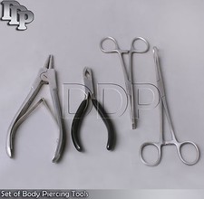 Set of Body Piercing Tools - Bead Ball Capture Ring Pliers Opener Closer DS-749