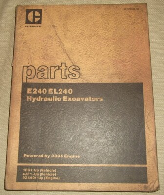 CAT CATERPILLAR E240 EL240 EXCAVATOR PARTS BOOK MANUAL S/N 1FG 4JF