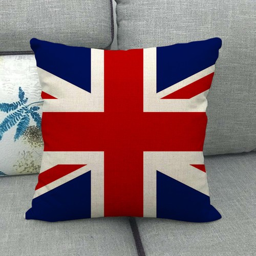 18" Union Jack British Flag Pillow Case London Bus Telephone Booth Cushion Cover - Picture 42 of 66