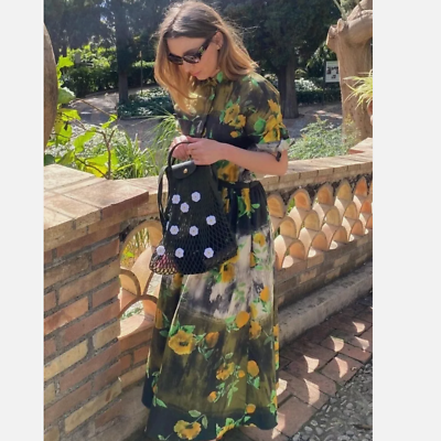 Zara ZW Collection Floral Print Skirt Multicoloured yellow grXS
