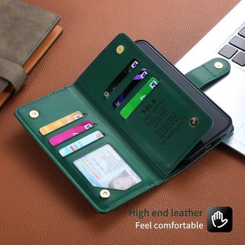 Wallet Case For Google Pixel 6 7 8 Pro/6A 7A PU Leather Zipper Shockproof Cover - Picture 25 of 30