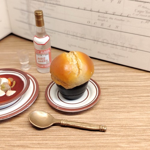 Re-ment Miniature EUROPEAN GOURMET FOOD MEAL SOUP DINNER Barbie Kitchen 2004 - Picture 32 of 36
