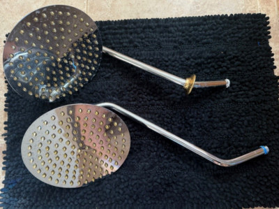 (2) AQUASOURCE 10'' Sunflower Shower Head W/ 15.5'' Shower Arm 145724 Chrome