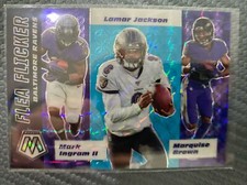 2020 Mosaic Flea Flicker Fluorescent Blue /15 Ravens Lamar Jackson Ingram Brown