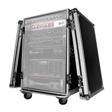 Pro-X T-16RSS 16 Space Vertical Amp Rack Mount DJ Flight Case W/ Wheels idjnow