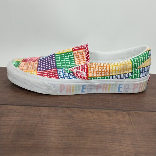 VANS Slip On Rainbow Pride LGBTQ+ Shoes - Womens 10 Mens 8.5 Sneakers - Picture 7 of 11