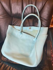 Turquoise Leather Unisa Resort Tote, Gently Used