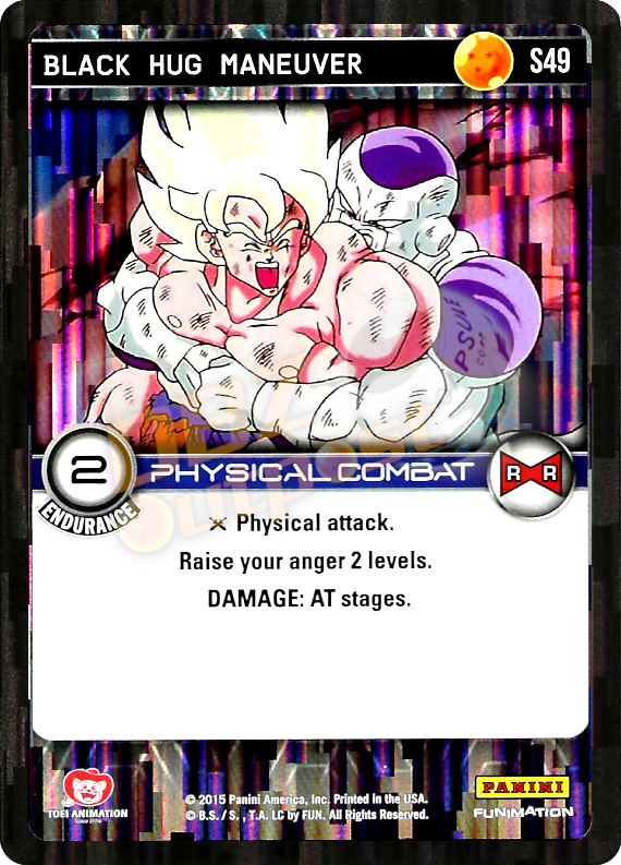 DBZ Dragon Ball Z TCG Panini Evolution S49 Black Hug Maneuver Foil