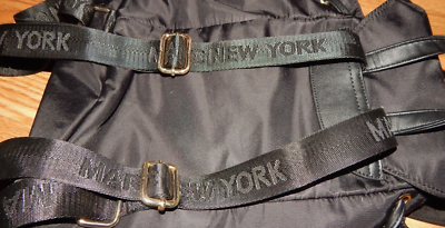 MARC NEW YORK ANDREW MARC BLACK NYLON GOLD ZIPPER BACKPACK  display picture 1
