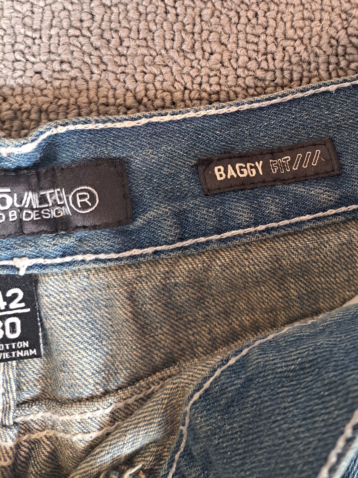 Ecko Unltd Jeans Baggy 42x30 Relaxed Fit HipHop Stra… Gem