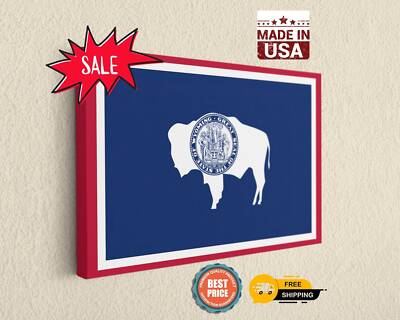 Wyoming Flag Canvas Fine Art Wall Decor Print Museum Quality Durable