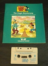 MICKEY MOUSE THE MAGIC BOOMERANG BOOK/TAPE PRINTED LABEL WORLDS OF WONDER SC