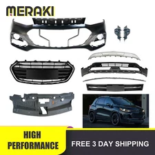 New Front Bumper Upper Lower With Grille Kit Fits 2017-2021 Chevrolet Trax