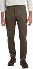 Kirkland Signature Men's Stretch Tech Pants, Brown, 42 x 29