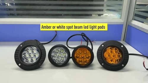 2x 5 pulgadas 80 W redondo montaje empotrado vainas LED blancas luces de conducción trabajo niebla todoterreno - Vídeo 1 de 1