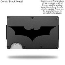 Custom "BATMAN" Laser Engraved Wallet - Pick A Wallet Color