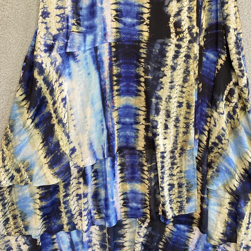 INC International Concepts Womens Sz 18W Wrap Dress Watercolor Tier Maxi Flowy - Picture 7 of 20
