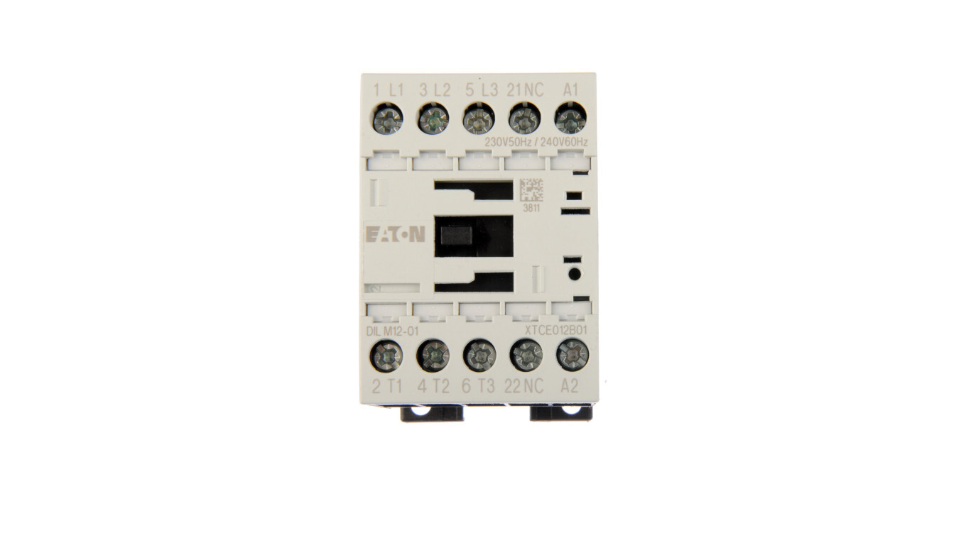 Power contactor 12A 3P 230V AC 0Z 1R DILM12-01 (230V50HZ, 240V60HZ) 27686 /T2UK