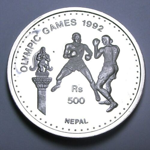 NEPAL 500 RS 1992 OLYMPIA SILVER 925 (SUPER QUALITY) PP - Picture 1 of 2