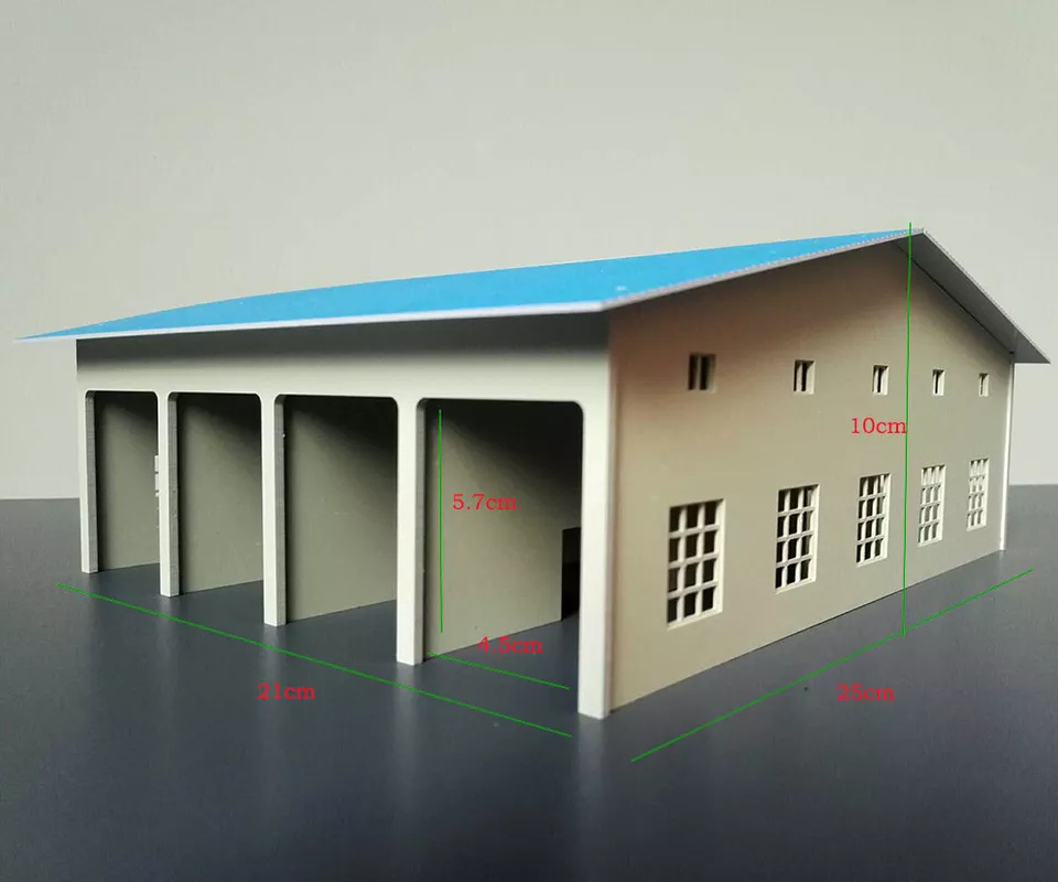 1:87 HO Scale Railway Layout Model For Train Truck Warehouse Locomotive Shed - Image 2 of 4