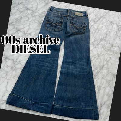 【超希少】DIESELバギーフレアデニム　y2karchive平成グランジ00s EDWINフレアデニム バギー y2karchive平成グランジ00s