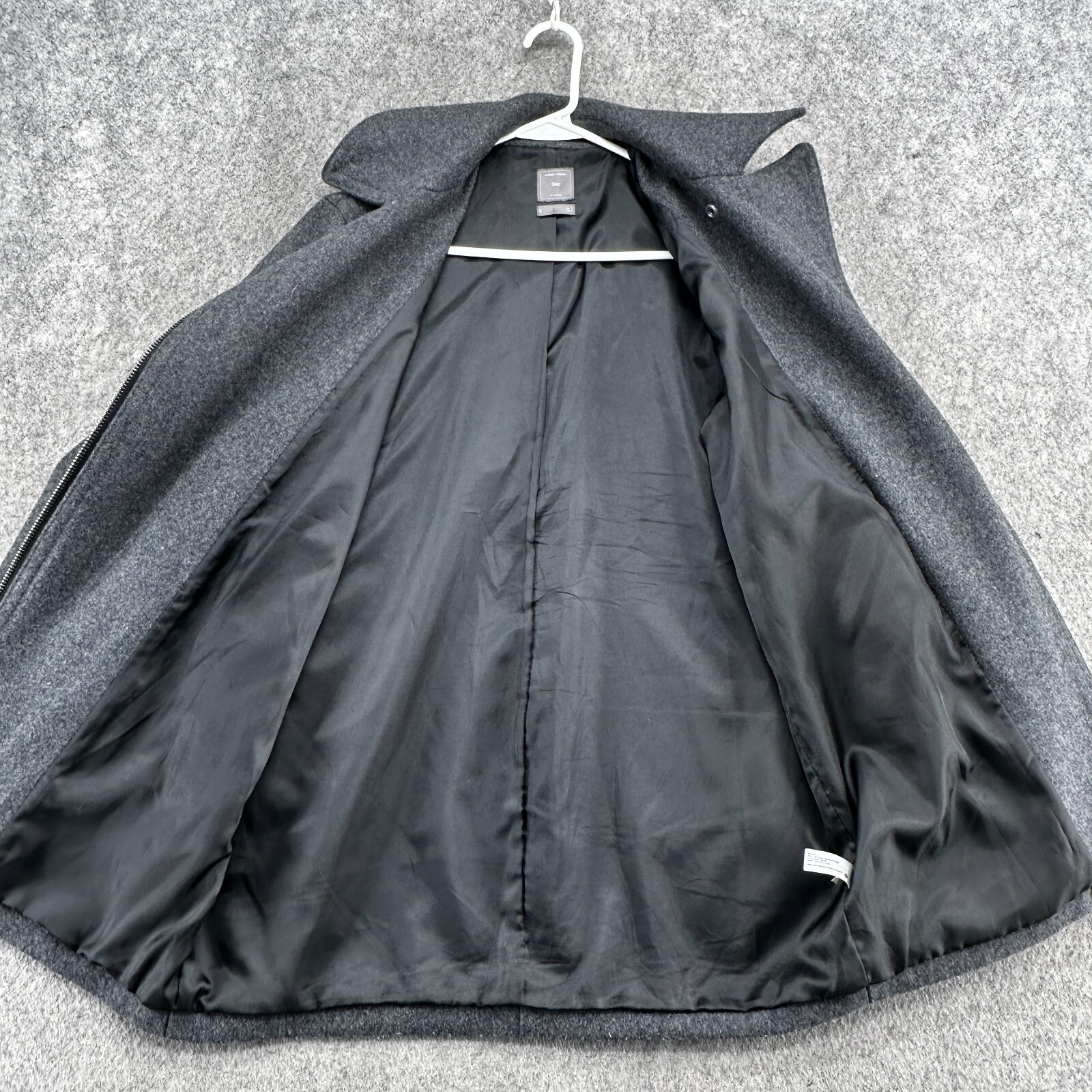 Gap Jacket Womens Small Gray Lined Asymmetrical Z… - image 5